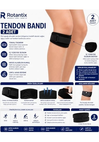 Patella Tendon Bandı Diz Destek Bandajı 2 Adet