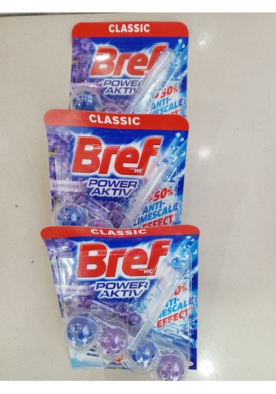 Bref Power Aktiv Lavanta Kokulu Klozet Temizlik Koku Giderici 3'lü