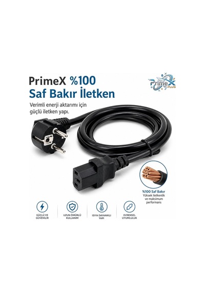 Primex Px-p450 5 Metre Lüx Power Kablosu, 3x1.5mm Kalın Psu Mining Power Kablo 5 Metre