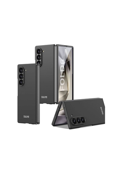 Samsung Galaxy Uyumlu Z Fold 6 Kılıf Novatech Sert Kıpta Kılıf Gri