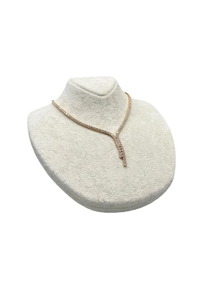 Süet Kumaş Rose Manken Krem Renk 20/18 Cm Kolye Gerdanlık Takı Sergileme Mankeni