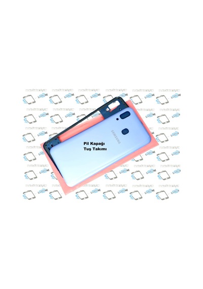 Samsung Uyumlu Galaxy A30 A 305 Full Kasa Arka Pil Batarya Kapağı MAVİ