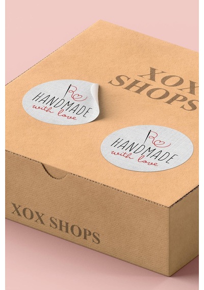 Handmade With Love İğneli Sticker 3x3cm St2325 Çok Renkli