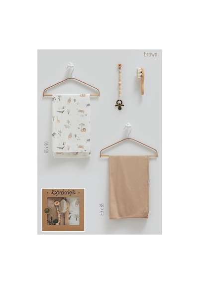 Caramell 2'li Battaniye 80x85 Cm Kahve Crm.khv.2468