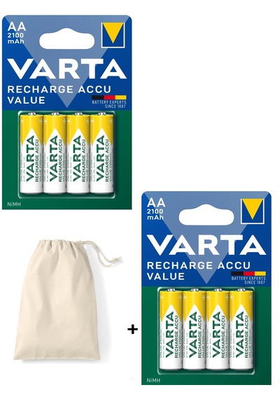 Varta 56616 Şarj Edilir Value 8 Adet 2100mah Aa Kalem Pil+kese