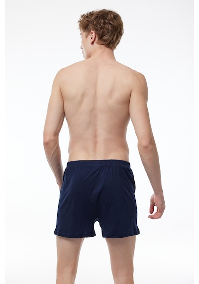 Malabadi Erkek Lacivert Geniş Kalıp Büyük Beden Boxer %100 Pamuk Battal Boy Mb24 4xl/5xl/6xl/7xl Lacivert