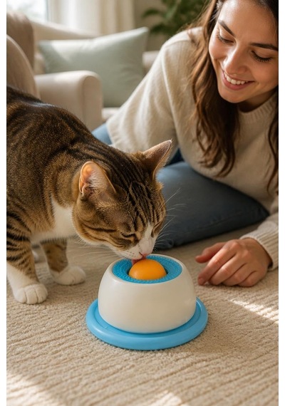 Kedi Ve Köpek Yalama Kabı, Mama Ve Ödül İçin Yavaş Yeme Kabı, Yalama Aktivitesi Ve Mama Dağınıklığını Azaltmaya Yardımcı Slow Feeder, Asorti Renk Küçük