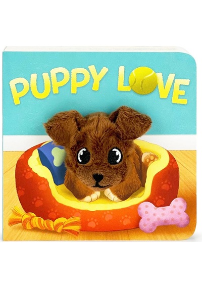 Puppy Love Finger Puppet Board Book Cottage Door Press
