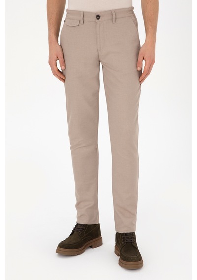 U.s. Polo Assn. Erkek Camel Pantolon Kanvas-chino 50309900-vr015 Camel
