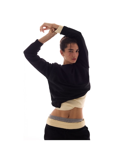 Penti Siyah Oversize Active Sweatshirt