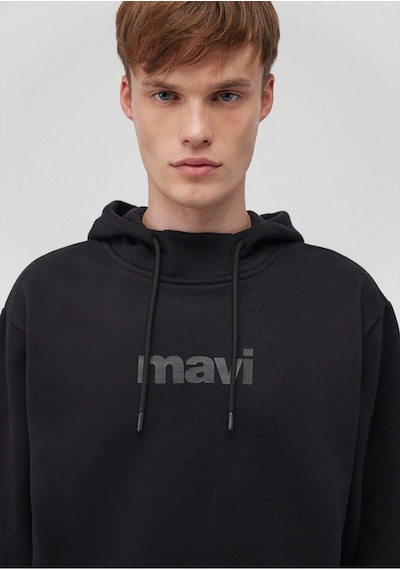 Mavi Baskılı Kapüşonlu Siyah Sweatshirt 0610960-900