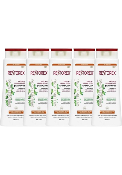 Restorex Kuru ve Yıpranmış Saçlar İçin Şampuan 5 x 500 ML