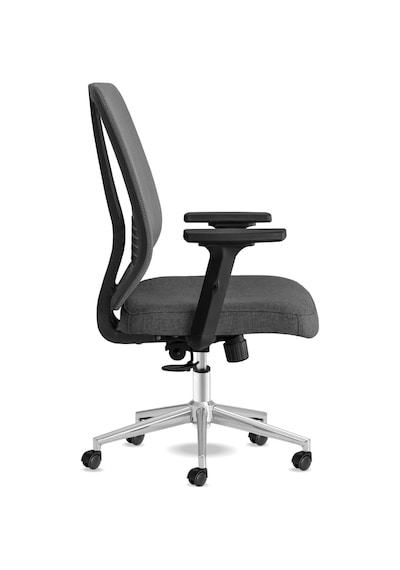 Spark Ofis Sandalyesi Ergonomik Sırt Destekli Çalışma Koltuğu Başlıksız File Sırt Gri Krom Diğer