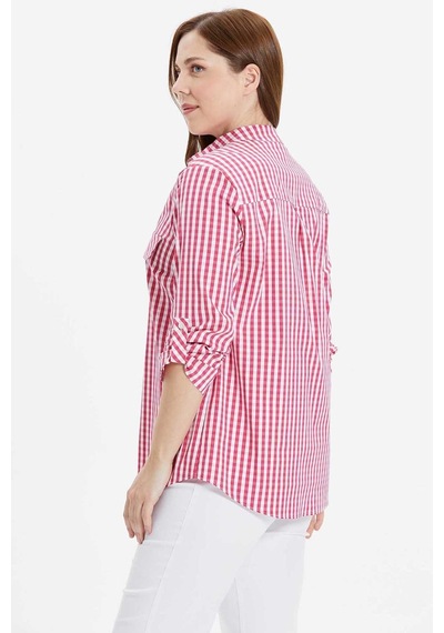 Selen Kadın Büyük Beden Bluz 24ysl8786 Fuşya