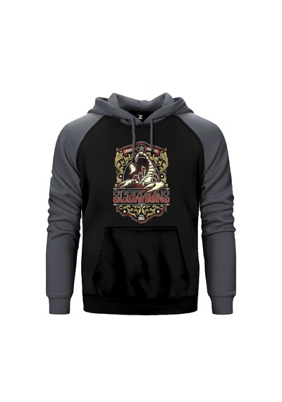 Scorpions Crossing Borders Gri Renk Reglan Kol Sweatshirt / Hoodie