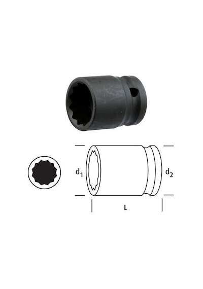 Osaka Ln38y13 Yıldız Lokma 3/8'' 13mm