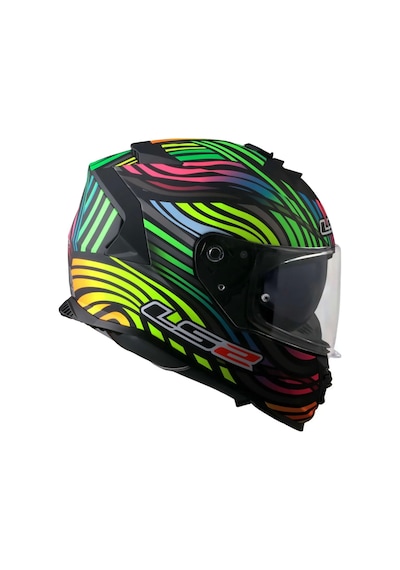 Ls2 Storm 2 Power Kask Mat Siyah - Gökkuşağı