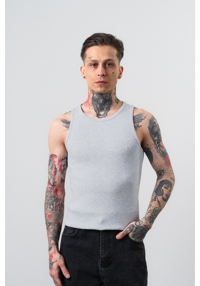 Respire Erkek Tank Top Atlet Gri
