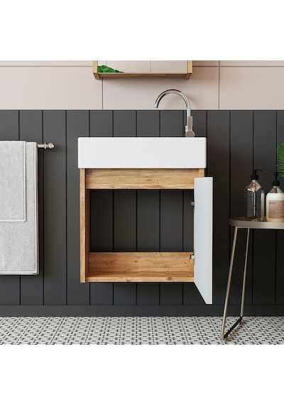 Roomart Ayaksız Tek Kapaklı Lavabolu AtLANTİK-Beyaz 50 Cm Banyo Atlantik Çam - Beyaz Roomart Ayaksız Tek Kapaklı Lavabolu AtLANTİK-Beyaz 50 Cm Banyo Atlantik Çam - Beyaz
