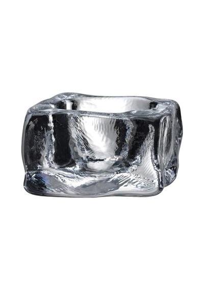 Nude 24323 Ice Cube Kare Dondurmalık Servis Tabağı Kristal, 9 Cm, El İmalatı Çok Renkli