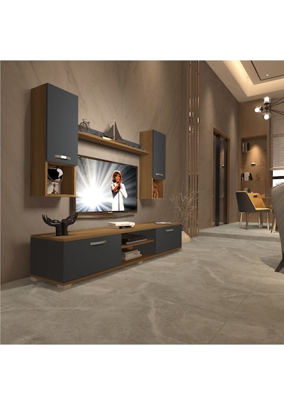 Decoraktiv Eko 5da Mdf Dvd Tv Ünitesi Tv Sehpası Pera - Antrasit