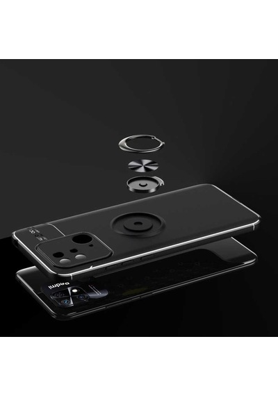 Xiaomi Redmi 10C Kılıf Zore Ravel Yüzüklü Silikon Kılıf
