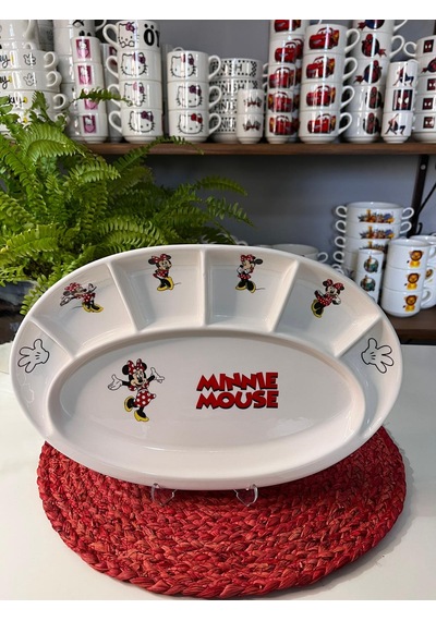 7 Bölmeli Minne Mouse Kahvaltı Tabağı Çok Renkli