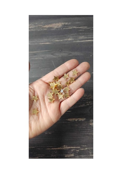 Gold Yıldız Mini Boy 1 Cm 15 Adet Gold