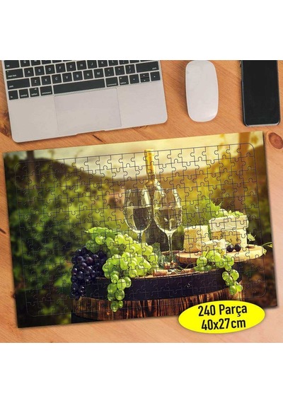Toskana İtalya Üzüm Şarabı 240 Parça Puzzle Yapboz-101512117