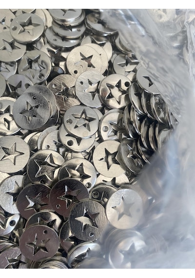 Çanta Takı Metal Aksesuar 11,8mm 20 Adet Gri