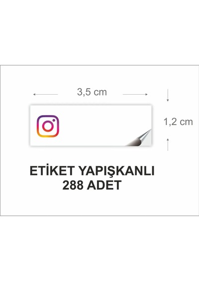 İnstagram Sticker 288 Adet Etiket