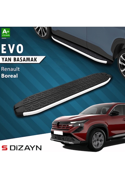S-dizayn Renault Boreal Evo Aluminyum Yan Basamak 183 Cm 2025 Üzeri A+ Kalite