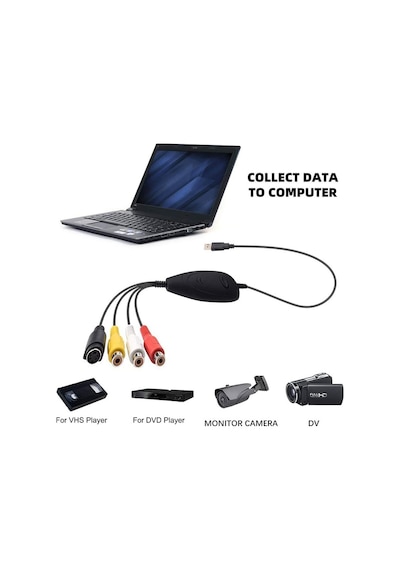 Usb 2.0 Video Capture Kart Vhs, Hi8 Video Kasetleri Bilgisayara Aktarma