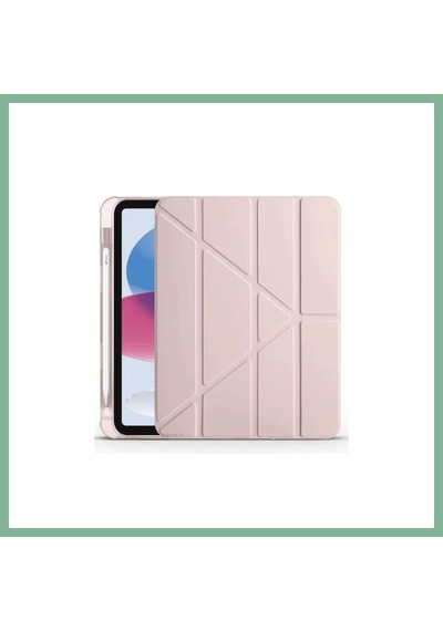 Bşkvirgo İpad 2025 10.9 10.nesil A16 Kılıf Kalemlikli Mars Tablet Kılıfı - Rose Gold Bsk2026