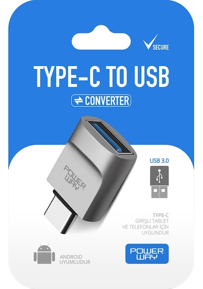 Powerway 3.0 Type-c Usb Çevirici Aparat