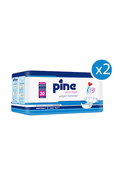 Pine 120-170 Cm Yetişkin Hasta Bezi XL 2 x 30 Adet