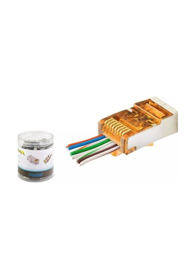 Nodar Nd2421 Turuncu Cat6 Ezrj45 Metal Açık Uçlu Soket 8p/8c - 100adet