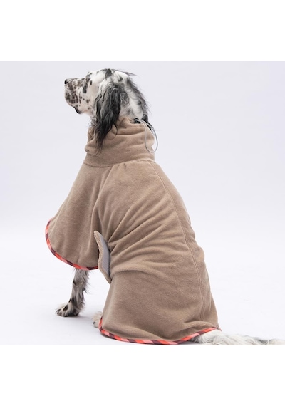 Bej Bogota Köpek Bornozu-köpek Kurulama Havlusu- Kedi Köpek Kıyafeti