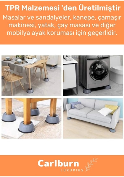 Özel Üretim Gürültü Engelleyici Titreşim Önleyici Kauçuk Çamaşır Bulaşık Makinesi 12 Adet Ayak Pedi
