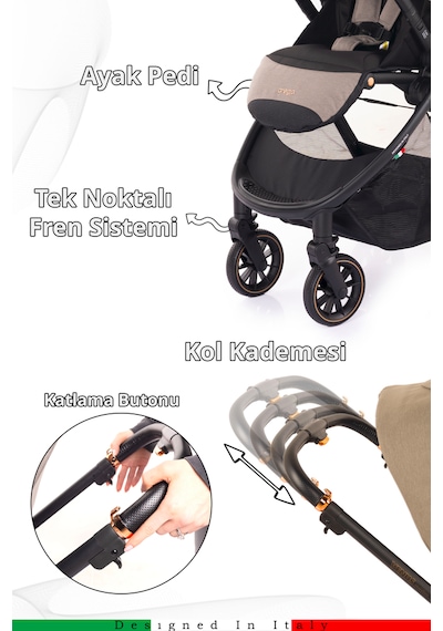 Prego Venüs Premium Travel Sistem UV Tenteli Travel Sistem Bebek Arabası