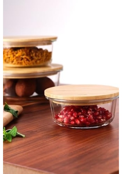 Naturel 400 Ml Dikdörtgen Borosilikat Saklama Kabı