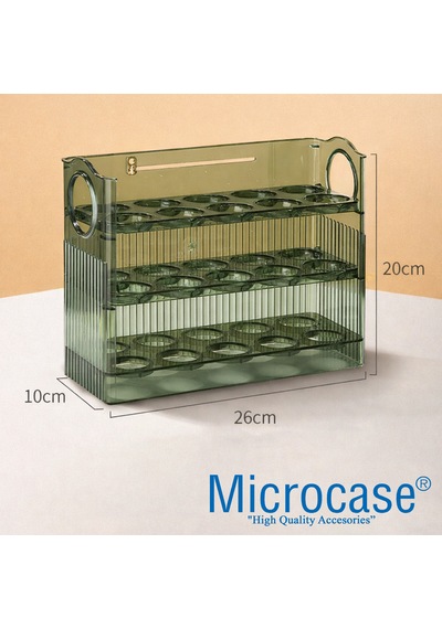 Microcase Sert Abs Plastik Dolapiçi Yumurta Organizer Ve Standı Kapaklı Tasarım Al5453 Şeffaf