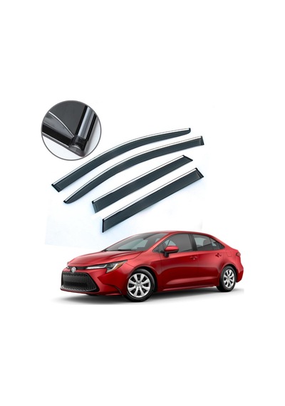 Toyota Corolla Uyumlu Krom Çıtalı Cam Rüzgarlığı 2019 Sonrası
