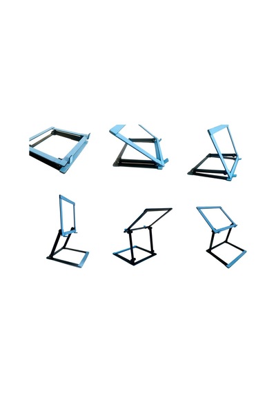 Metal Profesyonel Laptop Standı Mavi