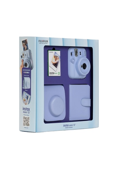 Mini 13 Fotoğraf Makinesi 10'lu Film Kare Albüm Ve Deri Kılıf Bundle Box Mavi