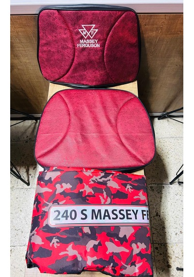 Massey Ferguson 240 Eski Model 1982-1999 Modeller Arası Lüx Branda Ve Mf Armalı Düz Koltuk Kılıfı