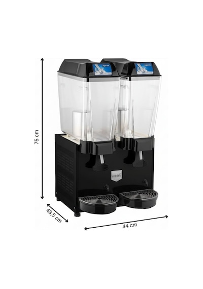 Remta 20+20 Litre Çiftli Karıştırıcılı Ayran Soğutucu Siyah - St14