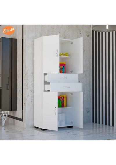Çok Amaçlı Dolap Mutfak Dolabı Banyo Dolabı Ofis Dolabı Beyaz