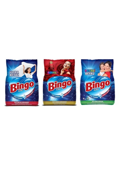 Bingo Matik 4 Kg 3 Lü Karma Paket Ultra Beyaz-renkli-renkli Beyaz