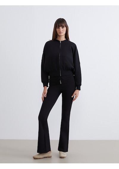 Lcw Vision Siyah Oversize Kadın Kolej Ceket